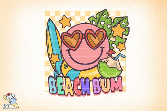 Beach Bum: A Laid-Back Illustration for Creative Projects