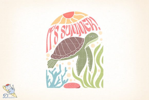 Boho Beach It's Summer PNG: A Creative Resource for Print and Digital Projects