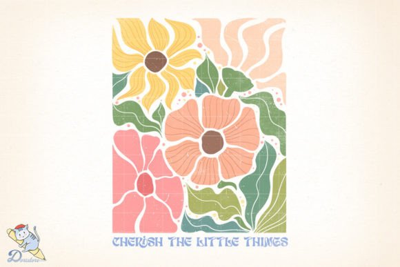 Boho Floral Cherish the Little Things: A Digital Art Experience