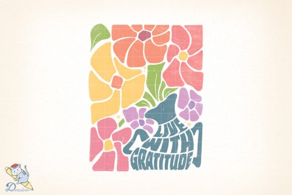 Boho Floral Live with Gratitude: A Thoughtful Design Tool for Strategic Creatives