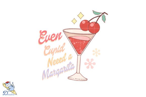 Even Cupid Need a Margarita Retro: A Creative Digital Illustration for Print and Design Projects