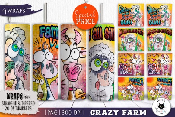 Funny Farm Animal Tumbler Wraps: A Cheerful Addition to Your Beverage Containers