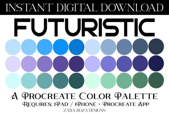 Futuristic Procreate Color Palette: A Digital Artist’s Guide to Versatile Color Schemes