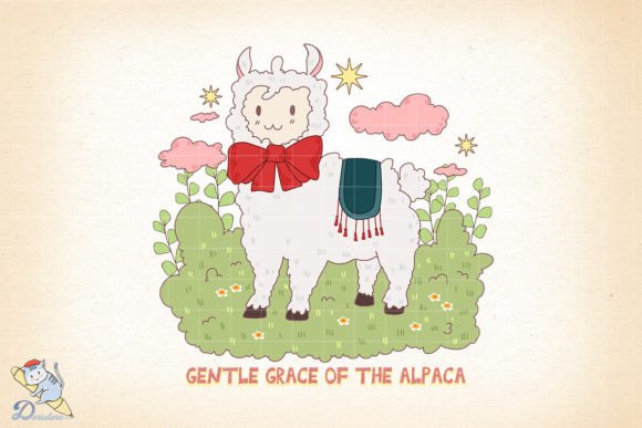 Gentle Grace of the Alpaca: A Versatile Digital Art Resource