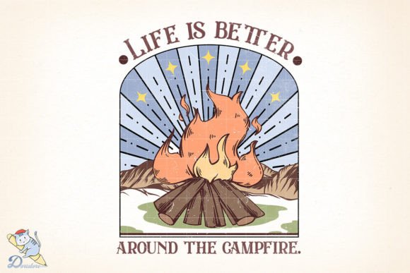 Life is Better Around the Campfire PNG – A Versatile Digital Art Resource for Creative Projects