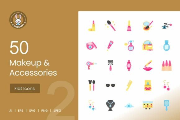 Makeup Accessories Icons: Enhancing Design Workflows Across Platforms