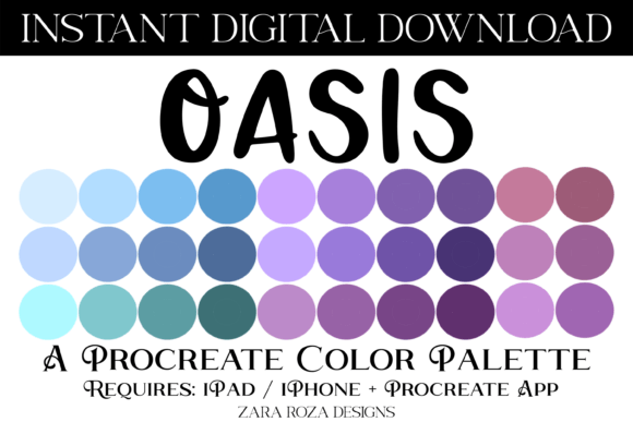 Oasis Procreate Color Palette: Creative Inspiration for Digital Artists