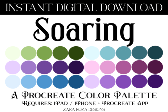 Soaring Procreate Color Palette: A Versatile Digital Color Resource for Artists and Designers