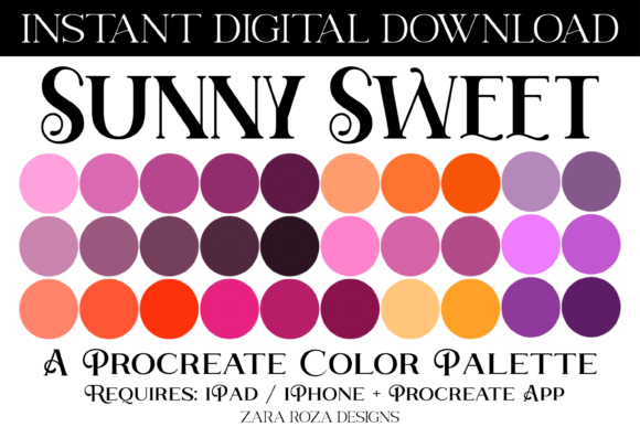 Sunny Sweet Procreate Color Palette