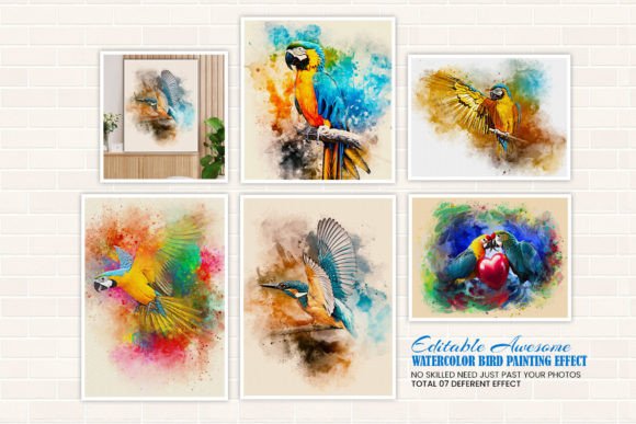 Transform Photos with Watercolor Bird Painting Effect