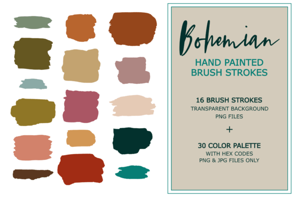Unlock Creativity with the Bohemian Hand Painted Brush Strokes Set