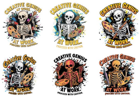 Vibrant Skeleton Art for Creative Design Projects